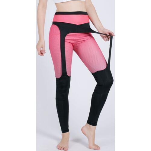 Women Patchwork Yoga Pant Mid Waist Ladies Sexy Print Workout Fitness Pants Running Gym Jogging Legging Push Up Sportswear