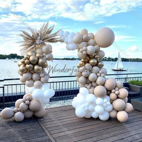 Chrome Gold Balloon Garland Wedding Decoration Baby Shower Birthday Decor Anniversary Party Supplies Doubled Blush Balloon Arch