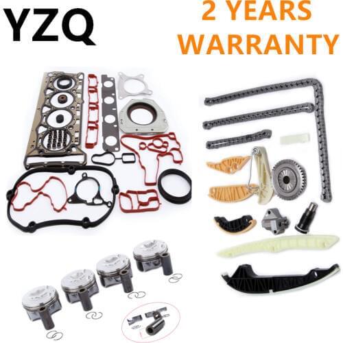 EA888 OEM 2.0T Engine Piston Pin23mm Chain Tensioner Guide Seal Set For VW Jetta Audi A4 Q5 Skoda Seat 06H107065DM 06H103483C