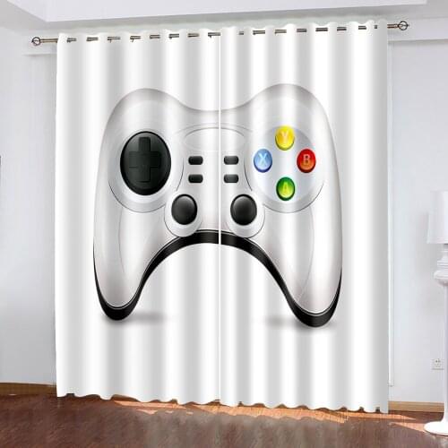 Photo white game curtains 3D Window Curtains For Living Room Bedroom Decoration curtains