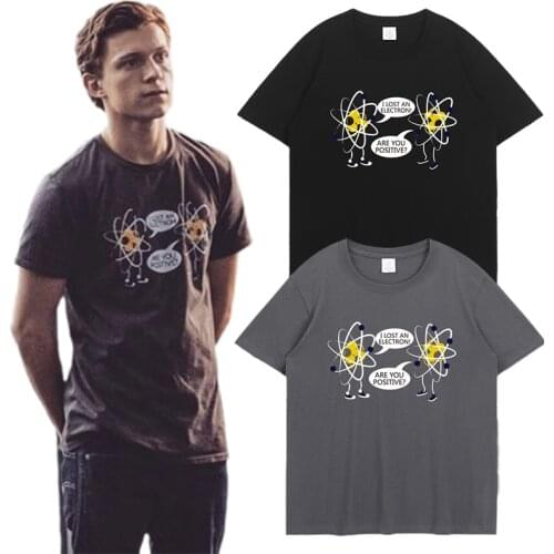 Tom Holland Same Style I Lost An Electron T Shirt Men Women High Quality Cotton Tee Fashion Classic Graphic Streetwear Camisetas