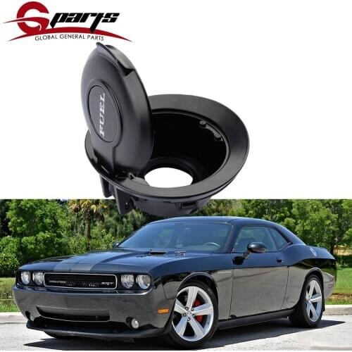 G-Parts Car Fuel Filler Door Cover Fuel Gas Door Vapor Edition For Dodge Challenger Matte Black 2008-2019 68250120AA