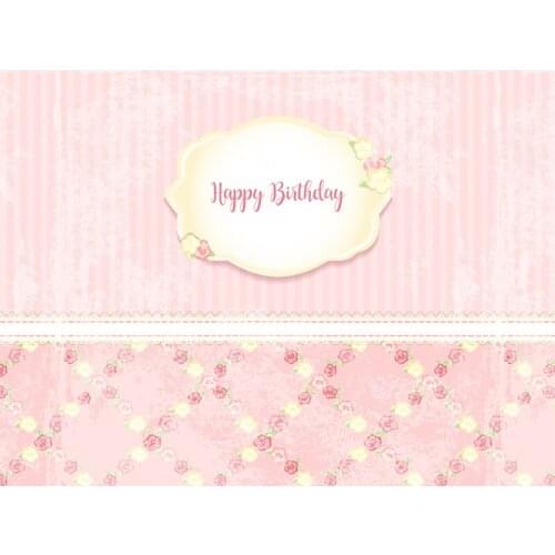 HUAYI Custom Backdrop For Toddler Girl Birthday Party Pictures Photos Pink Step And Repeat Baby Shower Flower Background XT-7458