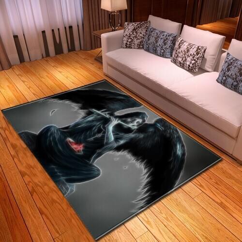 Customization Horrible Halloween Party Doormats Soft Flannel Terror Skull 3D Printed Carpets for living room bedroom Area Rugs