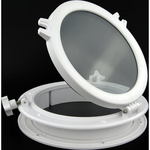 Boat Porthole Plastic Marine Round Hatches 10" Yacht RV Windows Portlight