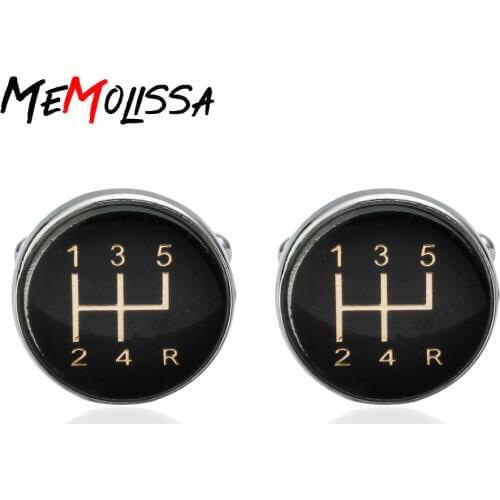 Memolissa 3 pairs Car Gear Design Cufflinks for Mens Gift Brand Cuff Buttons Cuff links High Quality Abotoaduras Jewelry