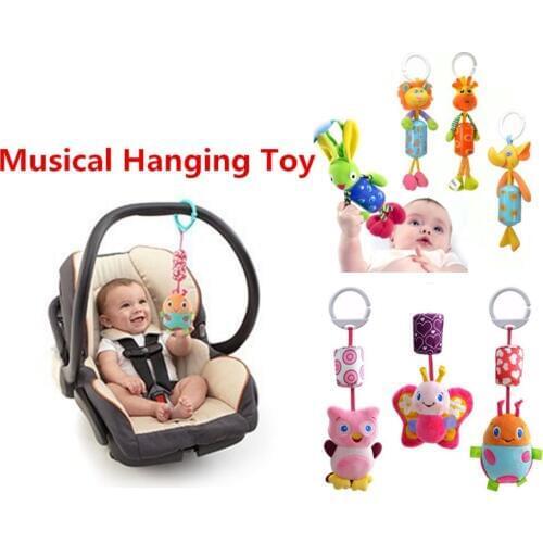 Musical Baby Hanging Toy Rattle Stroller hangings stroller accessories Car Plush Doll Bell Birthday Christmas Gift