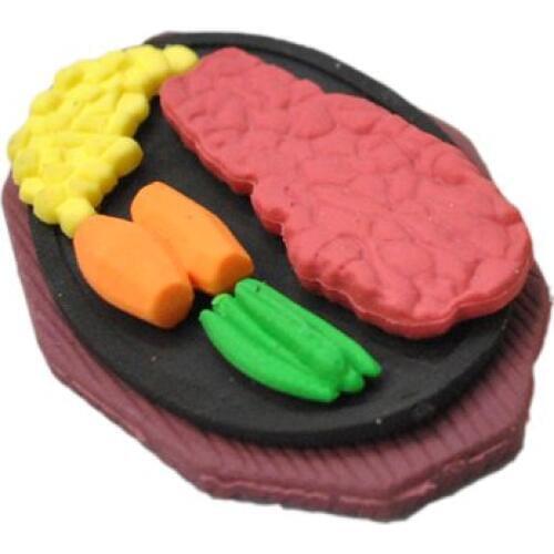 New design Steak Eraser with top fashion trend 3D Eraser Baby Toy Eraser