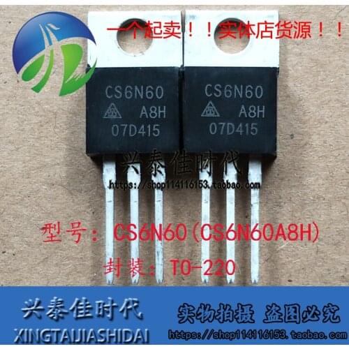 Original new 5pcs/ CS6N60 CS6N60A8H 6A/600V