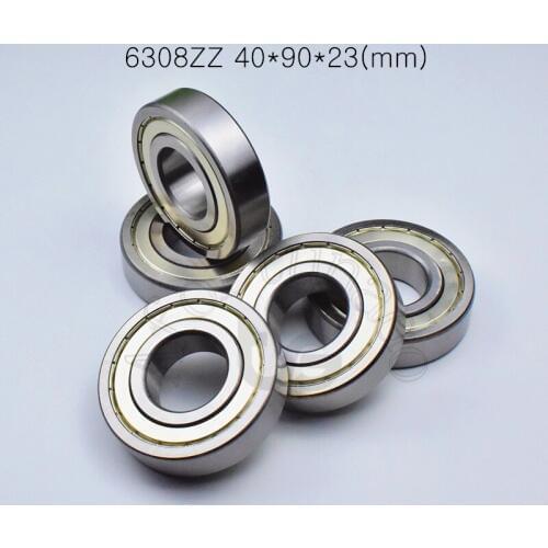 6308ZZ 40*90*23(mm) 1Piece bearings ABEC-5 metal sealing type 6308 chrome steel deep groove bearing 6308ZZ
