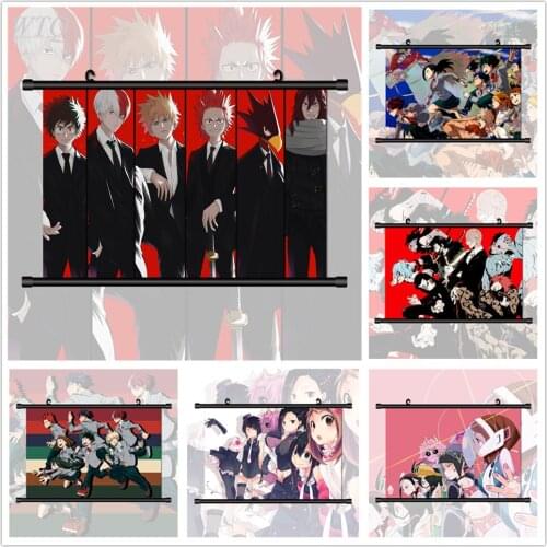Boku No Hero Academia Izuku Katsuki Shoto Ochako Tsuyu Wall Poster Anime Posters Canvas Painting Wall Art Picture Home Decor