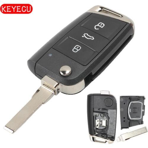 Keyecu 5G0 959 753 BC Remote Key Fob 3 Button 434MHz ID48 for Volkswagen MQB Golf VII MK7,for Skoda Octavia A7 2017, 5G0959753BC