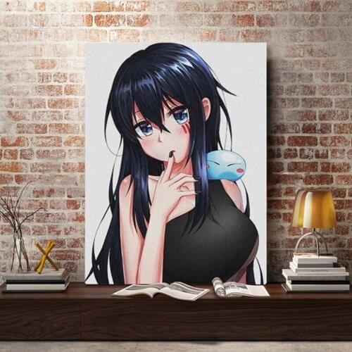 Shizue Izawa Tensei Shitara Slime Datta Ken Anime Posters Canvas Painting Wall Art Picture Decoration for Living Room Decor