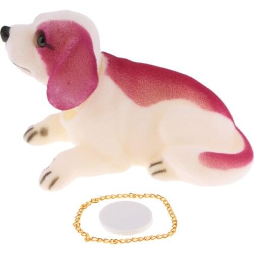 Bobble Head ST BERNARD DOG W/ GOLDEN CHAIN Bobbing Heads Car Dash Puppy