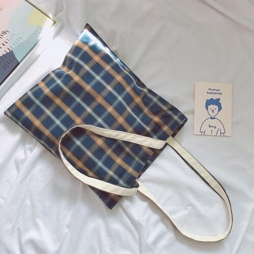 College Style Shoulder Bag Thick Simple Cotton Bag Womens Fashion Retro Casual Shopping Storage Handbags Soft Commuter Satchels