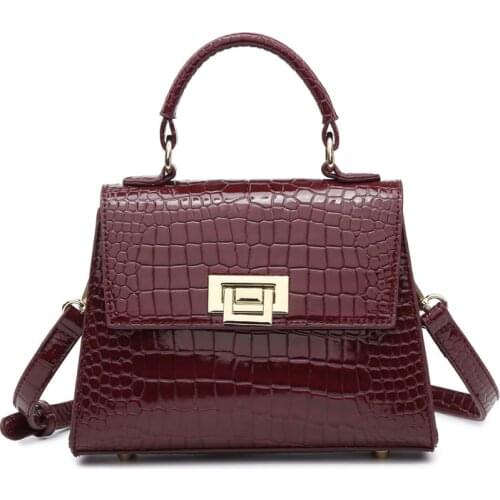 Luxury High Quality Crocodile Leather Skin Tote Bag Women Designer Handbag Purse 2020 New Fashion Trendy Bag