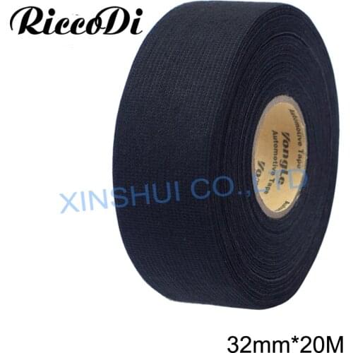 20M 19mm/32mmUniversal Flannel fabric Cloth Tape automotive wiring harness Black Flannel Car Anti Rattle Self Adhesive Felt Tape