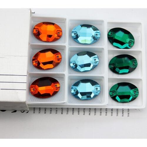 All size All color ab sew on rhinestone oval crystal sew on stone flatback rhinestone sewing for wedding dress