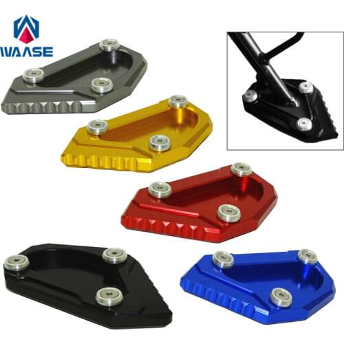 Waase For Suzuki V-Strom 650 DL650 2004 2005 2006 2007 2008 2009 2010 2011 Kickstand Foot Side Stand Extension Pad Support Plate