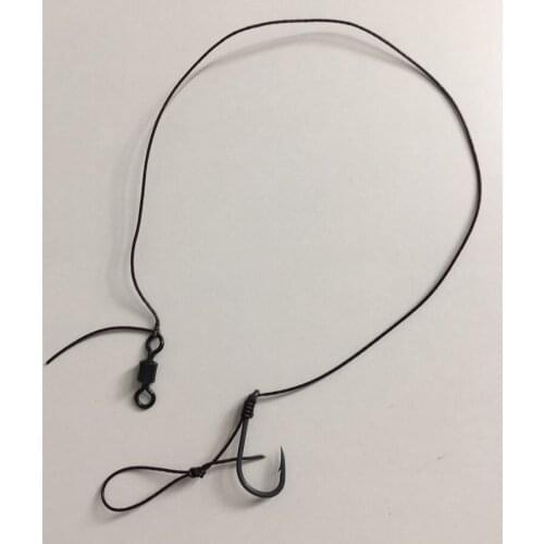 10 x Carp Fishing Hair Rigs 25 Lb Skin Line -Wide Gape micro barbed Hooks-Teflon (PTFE) Coated - Coated HookLink for fishings