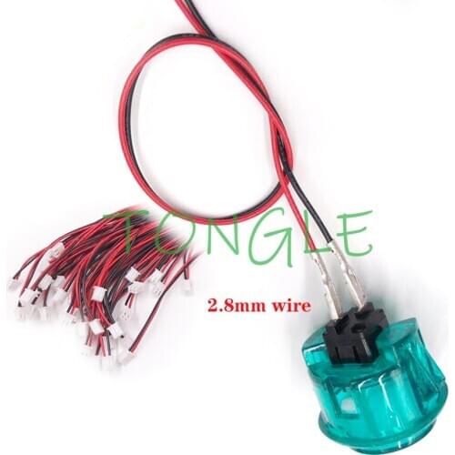 20PCS 2.8mm 4.8mm Terminal Female Connector With 2 Pin Plug Cable Joystick /Button Wires For Arcade Game Machines Accessories