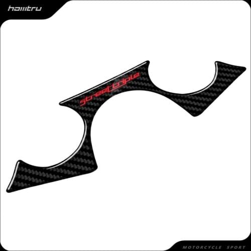3D Carbon look Upper Triple Yoke Cover Decal Case For Triumph Street Triple 2007-2014 Motorcycle Protector Sticker