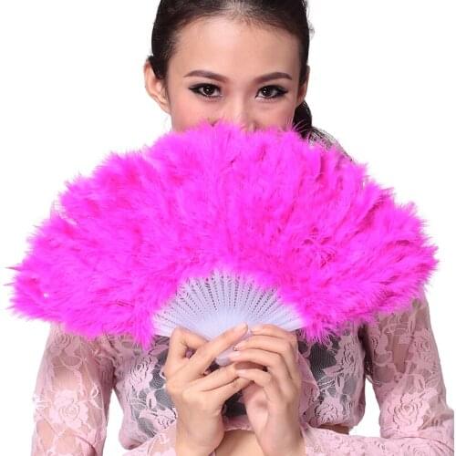 5pcs Belly dance feather Fan Dance performances props belly dancing Turkeys fans womens dance accessory