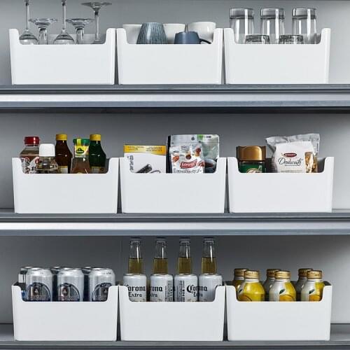 Home Storage Baskets With Handle Desktop Plastic Make Up Organizer Cabinet Toy Storage Box