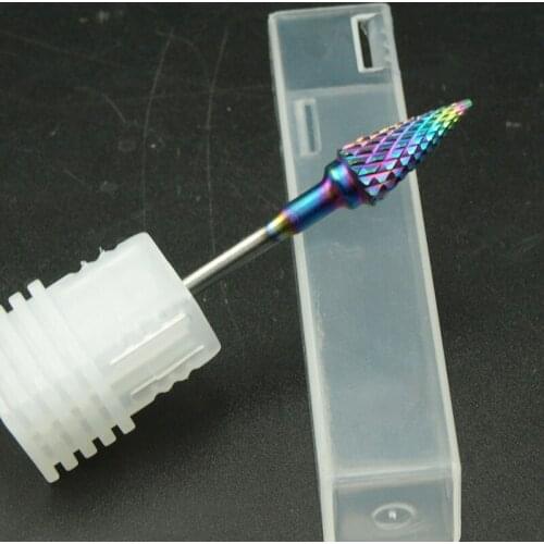 EasyNail Rainbow Cone Carbide Millings Nail Drill Bit Electric Manicure Nail Rotate Burr Cuticle Pusher Nail File Polished Too