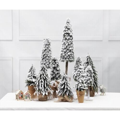 Artificial PE Christmas tree Christmas Decorations Holder Base For Christmas Home Party Decoration Green Miniature Tree