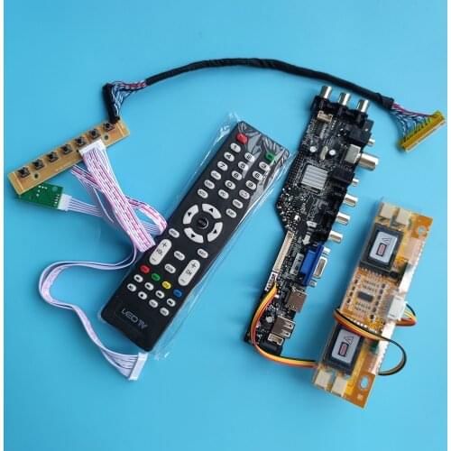 Kit For M236H1 4 CCFL panel remote 1920x1080 HDMI-compatible USB VGA TV controller board driver kit LCD AV DVB-T DVB-T2 digital