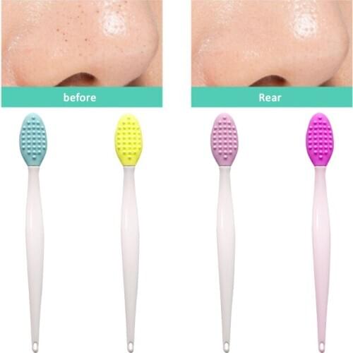 Hot 1pc Soft Handheld Silicone Face Care Clean Brush Exfoliator Blackhead Removal Facial Cleansing Massager Brush Makeup Tools