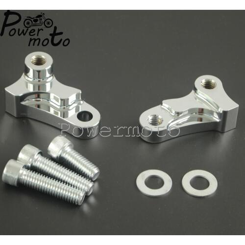 Motorcycle Chrome Drop 1.75" Adjustable Lowering Rear End Kit For Harley Dyna Superglide Wideglide Street Bob Fat Bob 2006-2017