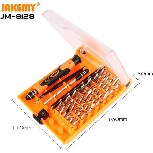 JAKEMY 45 IN 1 JM-8128 Precision Screwdriver CR-V Drivers DIY Hand Tool Kit All in One Set for Computer Mobile Phone Gamepad