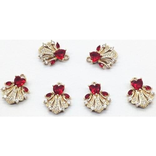 New arrival! 18x14mm 50pcs Cubic Zirconia feather shape charm for Earrings DIY parts,Jewelry Accessories Findings & Component