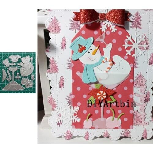 Cup christmas snowman cutting die new 2020 Greeting card making layering stencils for card making