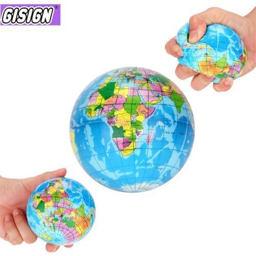 New Stress Relief Decor World Map Foam Ball Atlas Globe Palm Planet Earth Ball squeeze toy Squishy Anti-stress toys for children