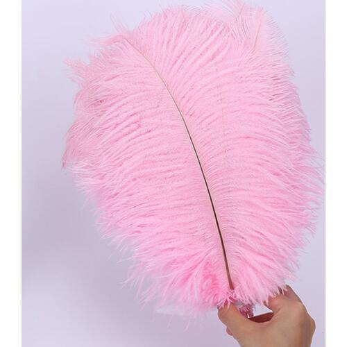 Wholasale fluffy soft Pink ostrich feather 10pcs/lot-200pcs/lot 15-70cm DIY feathers for crafts wedding party decoration plumes