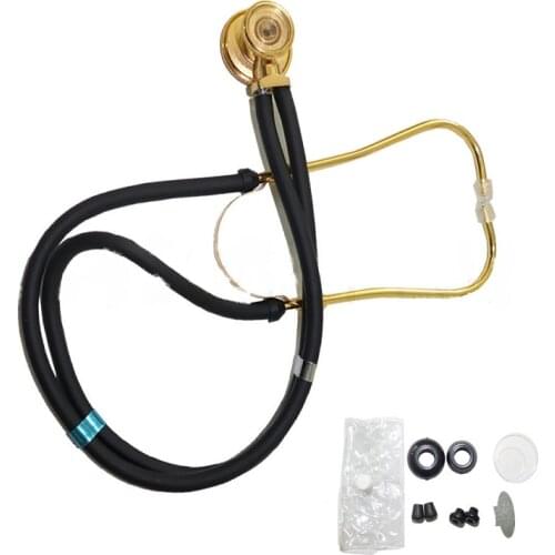 All gold multi-function dual-tube stethoscope color gold-plated double-sided double head ear hanging zinc alloy stethoscope