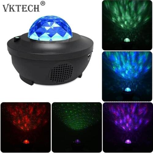 Colorful Starry Sky Projector Blueteeth USB Voice Control Music Player LED Night Light Romantic Projection Lamp Birthday Gift