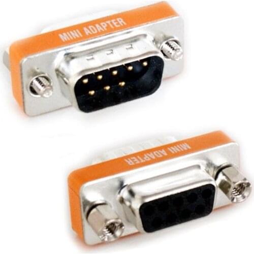 RS232 - 9 Way Male to Female Null Modem Adapter/Connector - Serial Pin DB9 Cable 10pcs