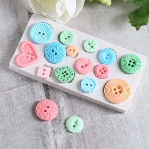 Silicone Button Shapes Cake Mould DIY Fondant Chocolate Cookie Ice Silicone Mold Candy Mold Cake Baking cake decorating tools