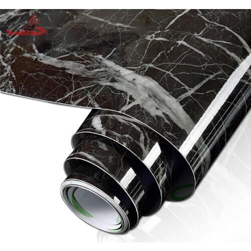 Marble Vinyl Self Adhesive Table Wallpaper Bathroom Kitchen Cupboard Contact Paper Waterproof Wall Sticker Home Decor 30cm Width