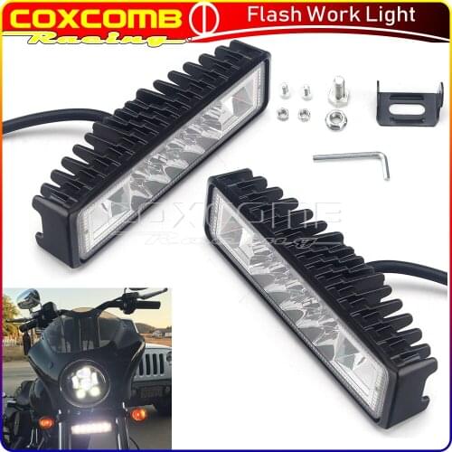 For 12V/24V Automotive Vehicle Truck Off Road Car SUV ATV Motorcycle 48W Waterproof Flash Work Light Bar Red White Fog Lamp