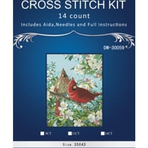 Top Quality Lovely Hot Sell Counted Cross Stitch Kit Old World Holiday Ornaments Similar DMC birds park