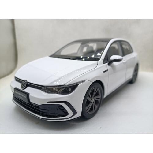 1:18 Diecast Model for VW Volkswagen Golf 8 R-Line 2021 White HatchbackAlloy Toy Car Miniature Collection Sports Van MK7