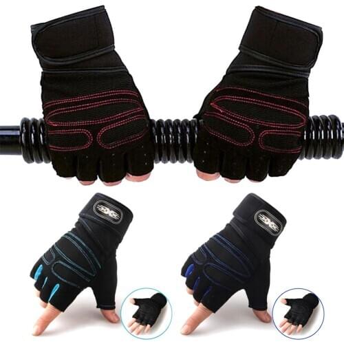 1 Pair Fitness Training Weightlifting Anti-slip Half Finger Protection Gloves