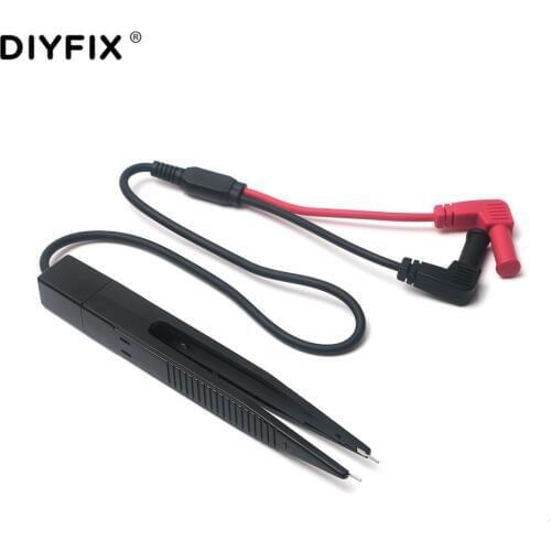 1PC SMD SMT Test Leads Chip Component LCR Testing Tool Multimeter Tester Clip Meter Pen Lead Probe Tweezers Capacitor Resistance