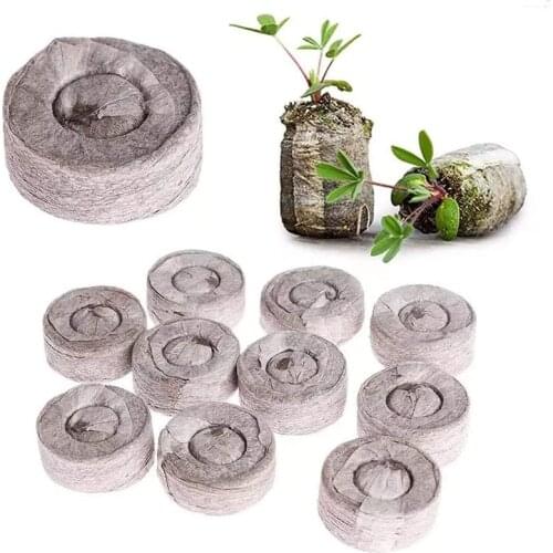 100PCS 30mm 35mm Jiffy Peat Pellets Seedling Soil Block Maker Starting Plugs Seeds Starter Professional For Garden