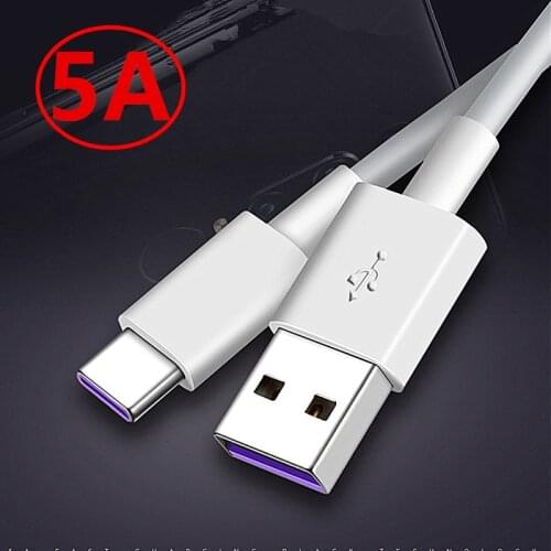 1m 2m USB C Cable 5A Supercharge USB Type C Cable for Huawei p30 pro p20 lite p40 5A Quick Charging Fast Charger for Honor 20 10
